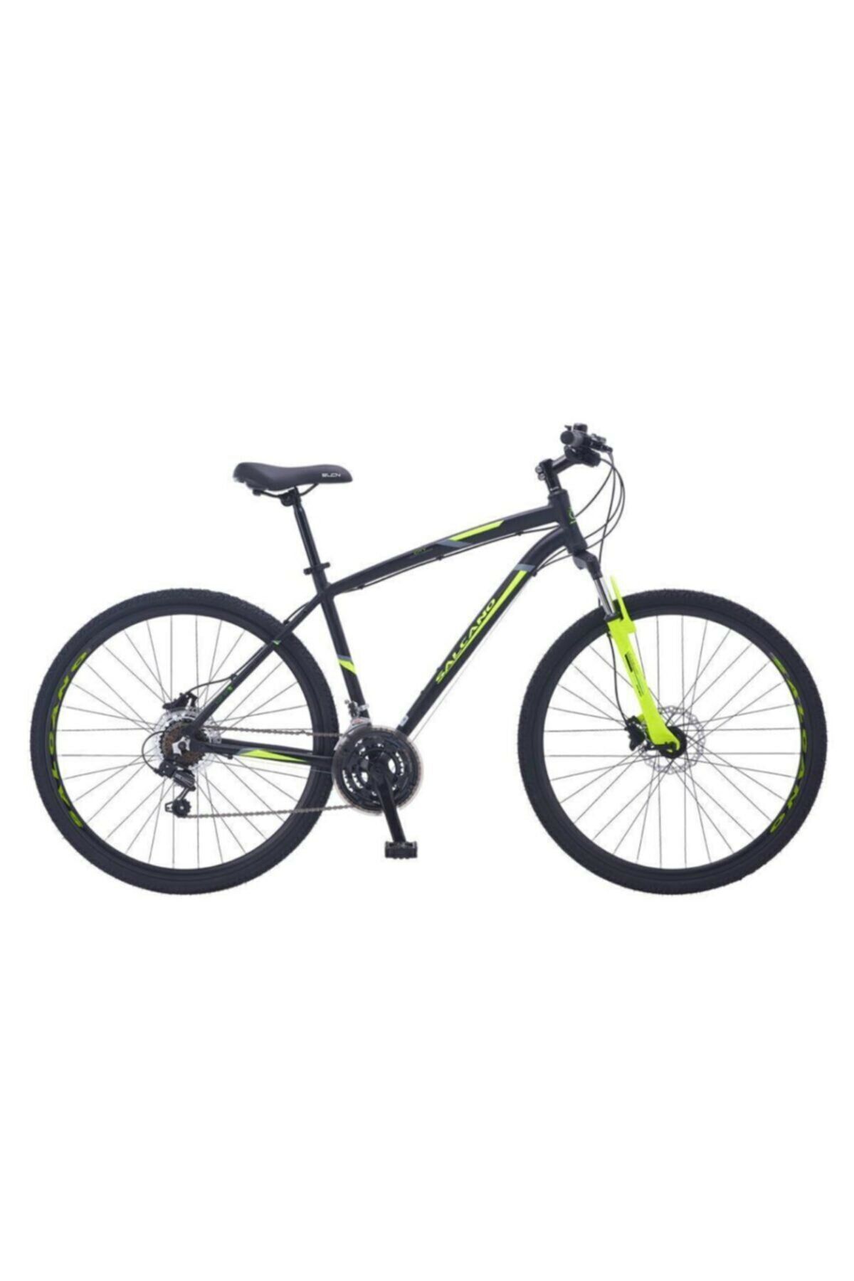 Salcano City Explorer VR 19'' gezi şehir bisikleti mat siyah sarı