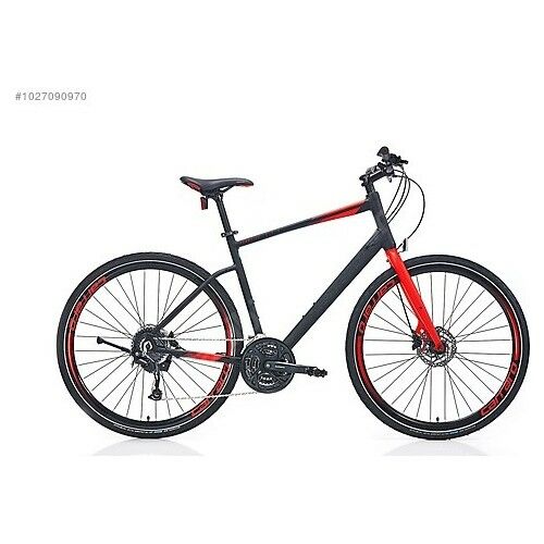 Carraro Sportive 328 C SHİMANO CUES 18 Vites Şehir Bisikleti Hidrolik disk Fren 44 cm siyah kırmızı