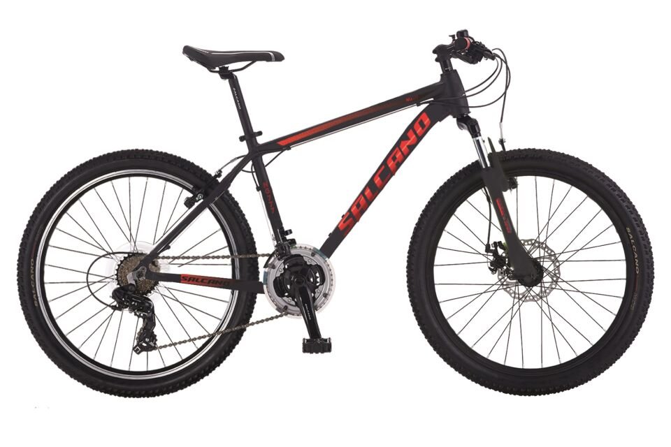 SALCANO Ng777 24 JANT MD (YENİ NG750) DAĞ BİSİKLETİ DİSK FREN Shimano 21 Vites siyah kırmızı