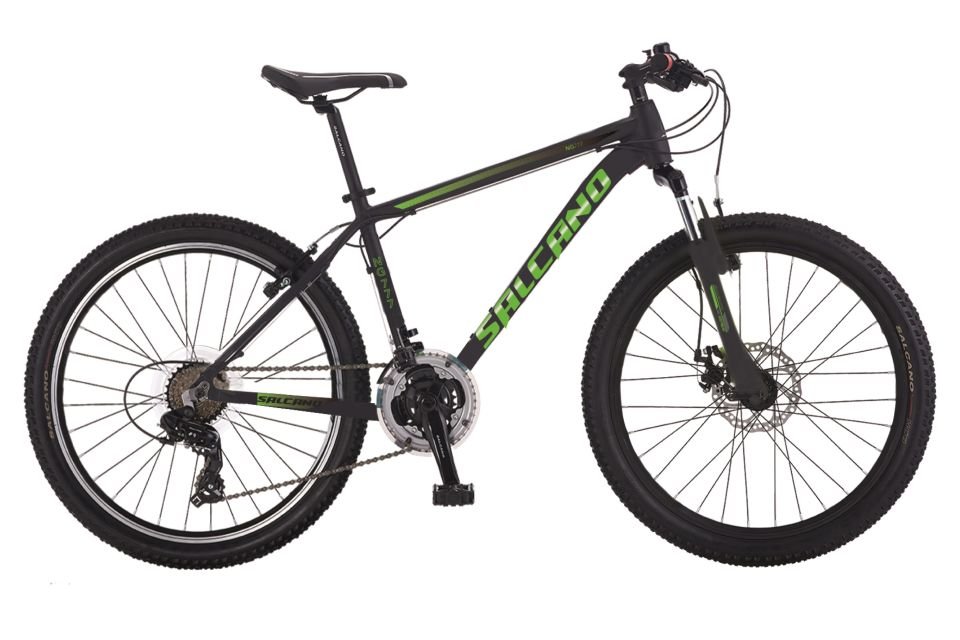 SALCANO Ng777 24 JANT MD (YENİ NG750) DAĞ BİSİKLETİ DİSK FREN Shimano 21 Vites siyah yeşil