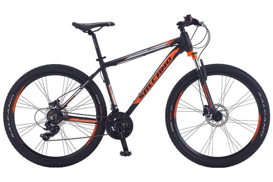 Salcano NG 650 29 Jant HD Hidrolik Disk Fren Full Shimano 21 Vites Dağ Bisikleti 21'' Siyah turncu