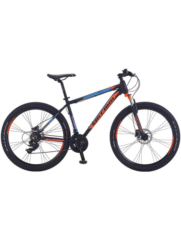 Salcano NG 650 29 Jant HD Hidrolik Disk Fren Full Shimano 21 Vites Dağ Bisikleti 21'' siyah turuncu turkuaz