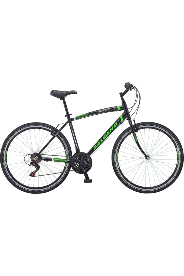 Salcano City Explorer VR 19'' Gezi ve şehir bisikleti siyah yeşil