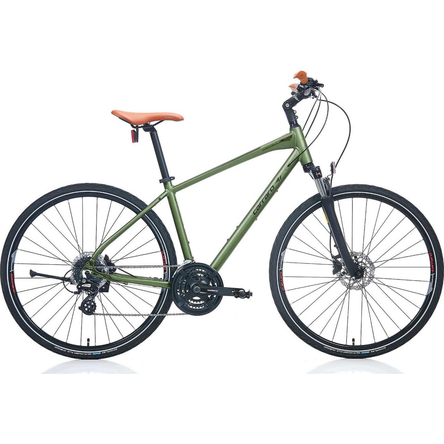 Carraro Sportive 225 HD Hidrolik disk Fren Full Shimano Altus 24 Vites Şehir Gezi Bisikleti haki 51 kadro