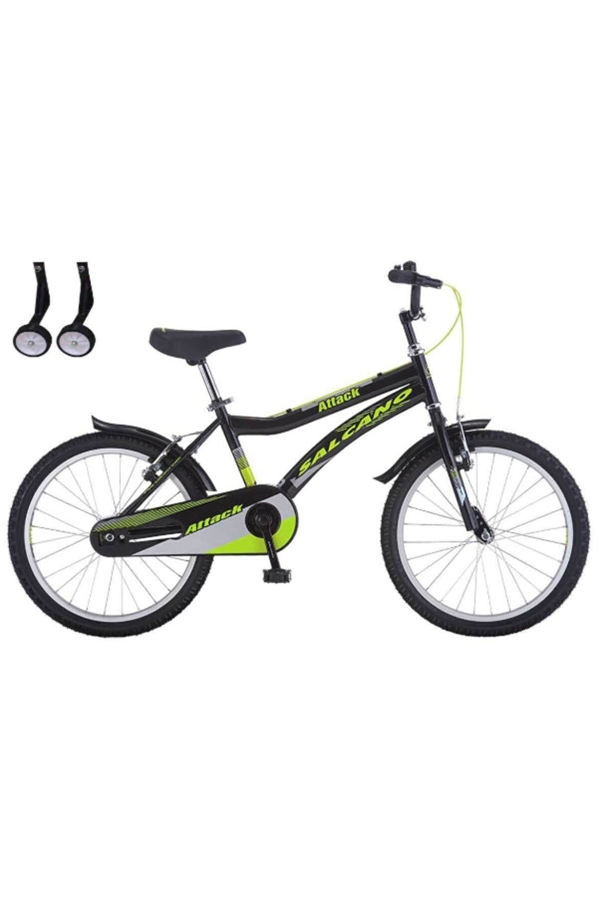Salcano Attack 16 jant Erkek Çocuk Bisikleti siyah yeşil