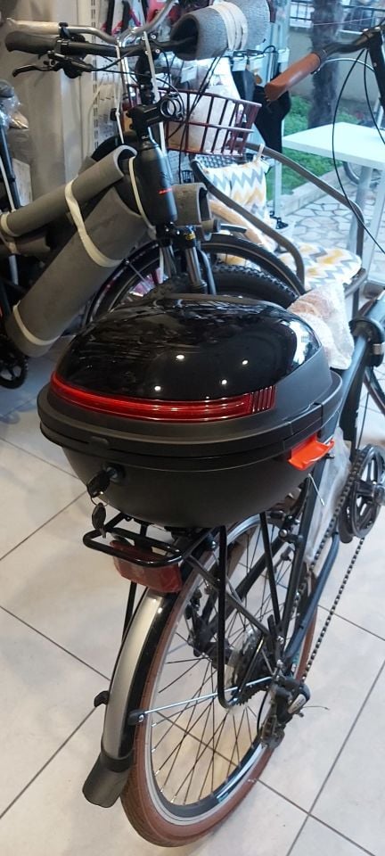 Elektrikli Bisiklet Motorsiklet  E-Bike Port Bagaj Arka çanta Kilitli Siyah 20 lt
