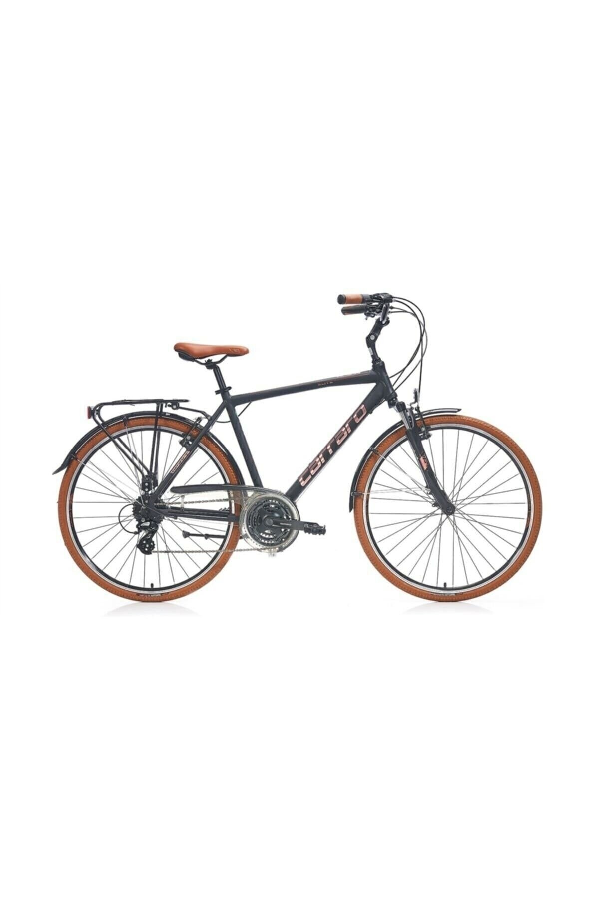 Carraro Elite 704 V Fren 21 Vites Full Shimano 28 Jant Şehir Bisikleti Açık Yeşil-Kahve 48 cm Kadro