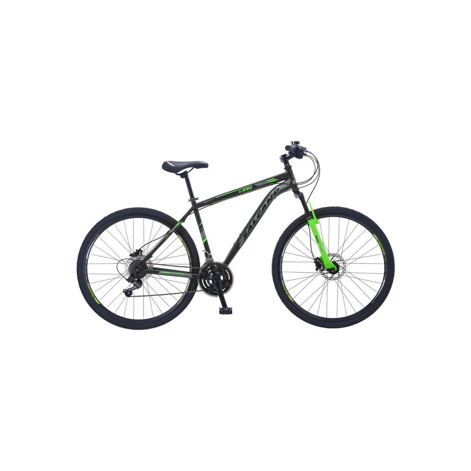 Salcano City Lion HD hidrolik disk fren 19'' Şehir Gezi bisikleti siyah yeşil