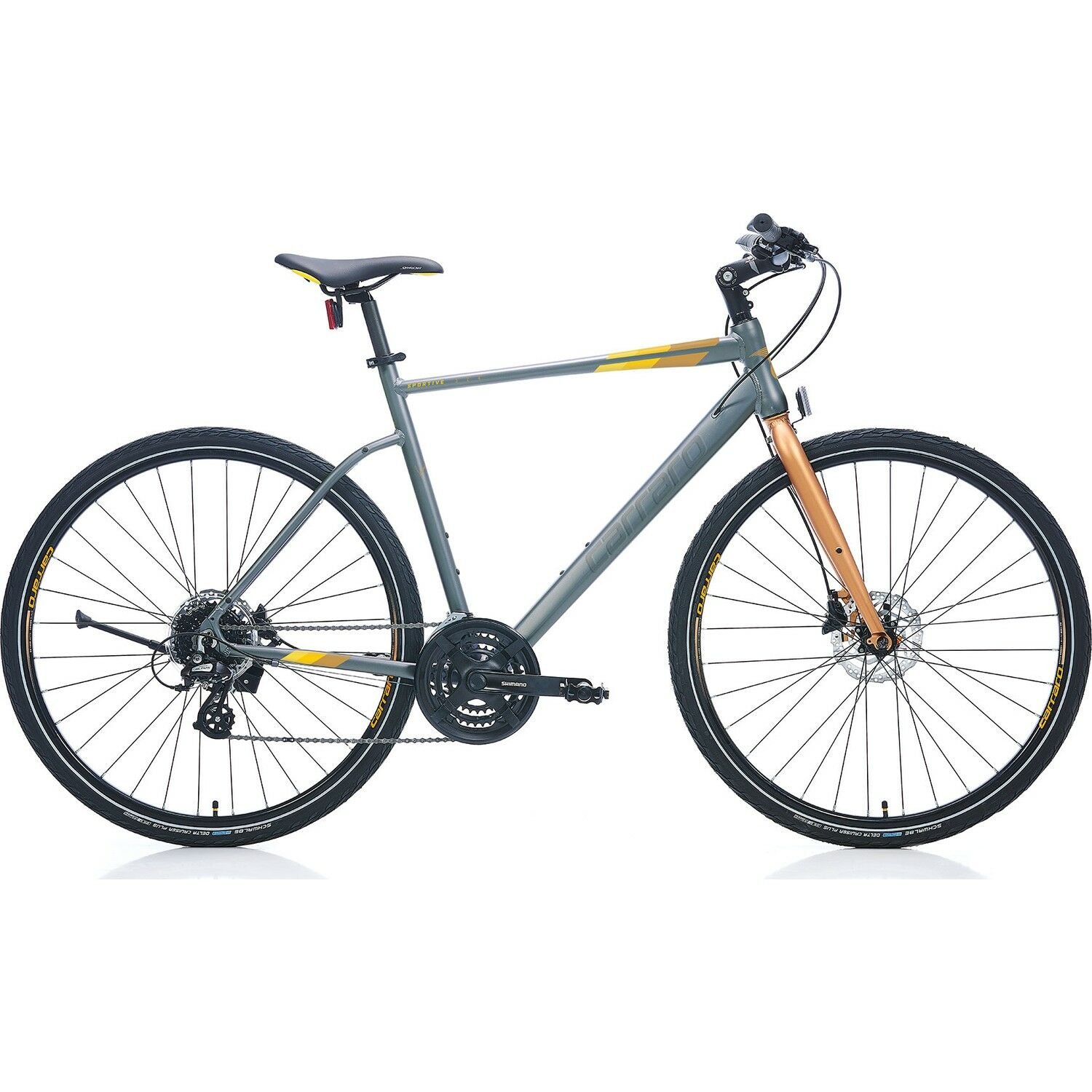 Carraro Sportive 324 28 Jant 24 Vites 48 cm Hidrolik Disk Fren Şehir Bisikleti antrasit füme bronz