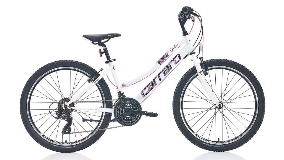 Carraro Speed 242 24 Jant Shimano 21 Vites Kız Bisikleti Yeni Aluminyum kadro beyaz mor