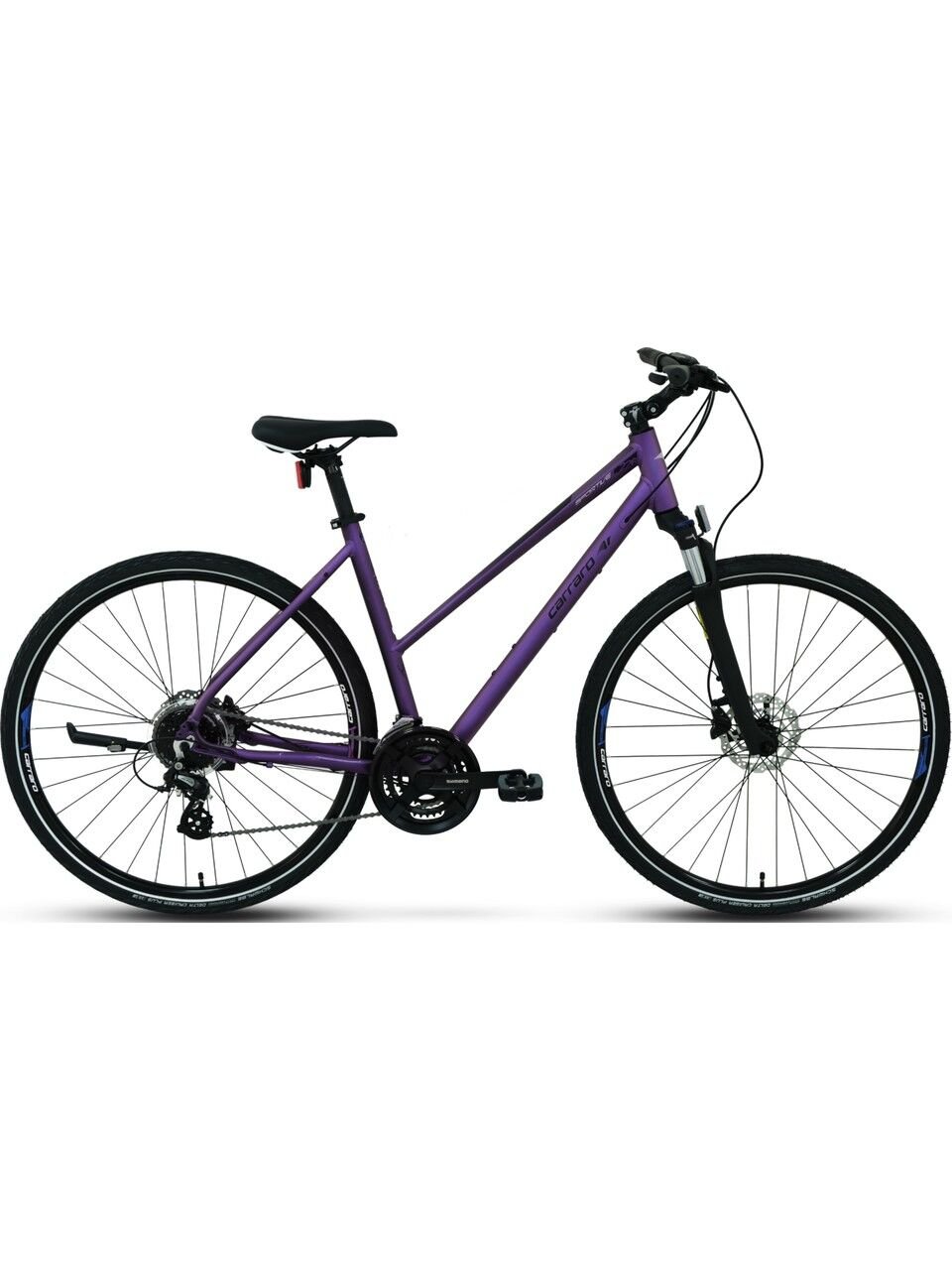 Carraro Sportive 226 Kadın Şehir Bisikleti 24 Vites Hidrolik Disk Full Shimano 45 cm kırmızı mor
