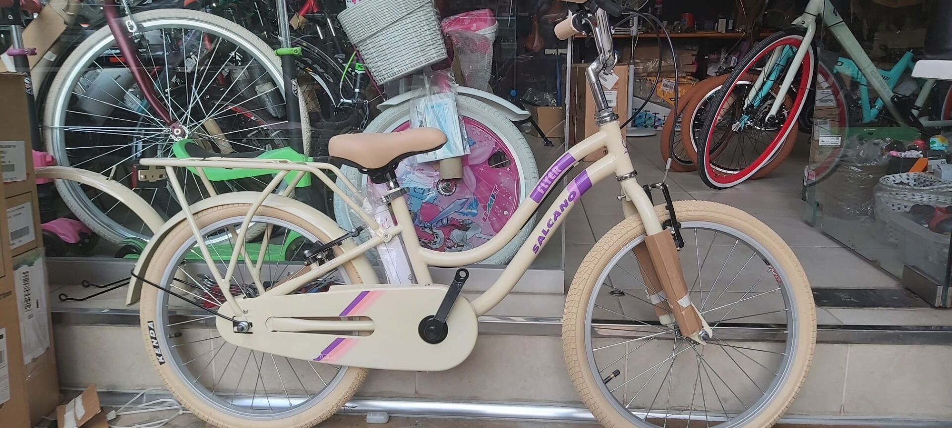 Salcano Flyer 20 Jant Çocuk Bisikleti fildişi mor