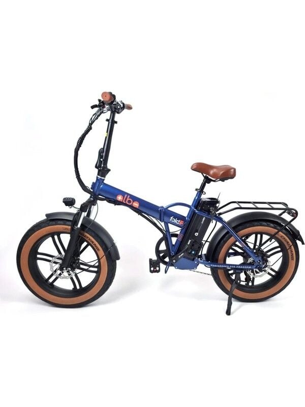 Alba Fold F PREMIUM ELEKTRİKLİ BİSİKLET 16 Ah büyük pil  hidrolik disk fren kalın lastik gaz kollu, lacivert