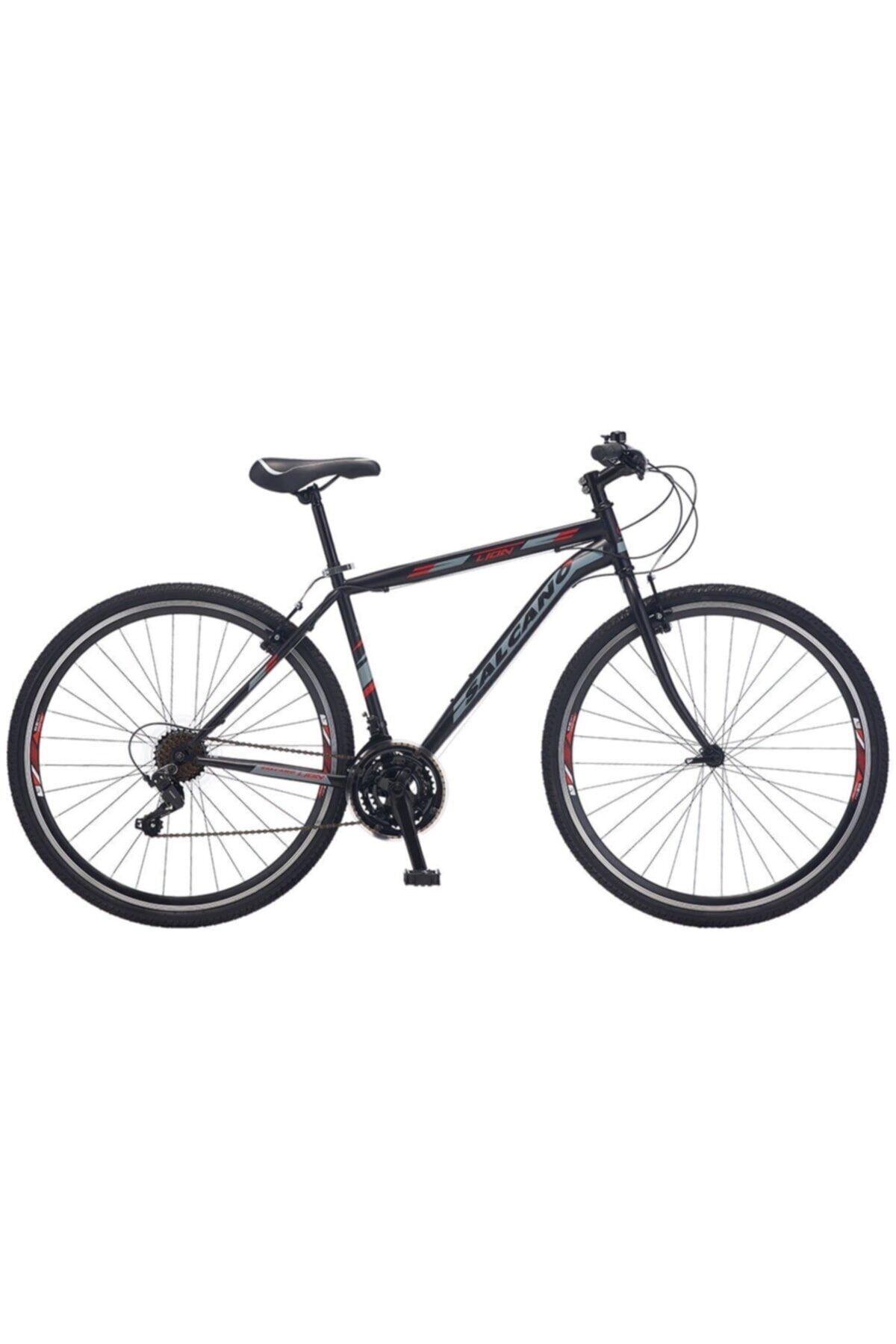 salcano lion 26 Jant  V fren Shimano 21 Vites Dağ bisikleti 15 inç siyah kırmızı