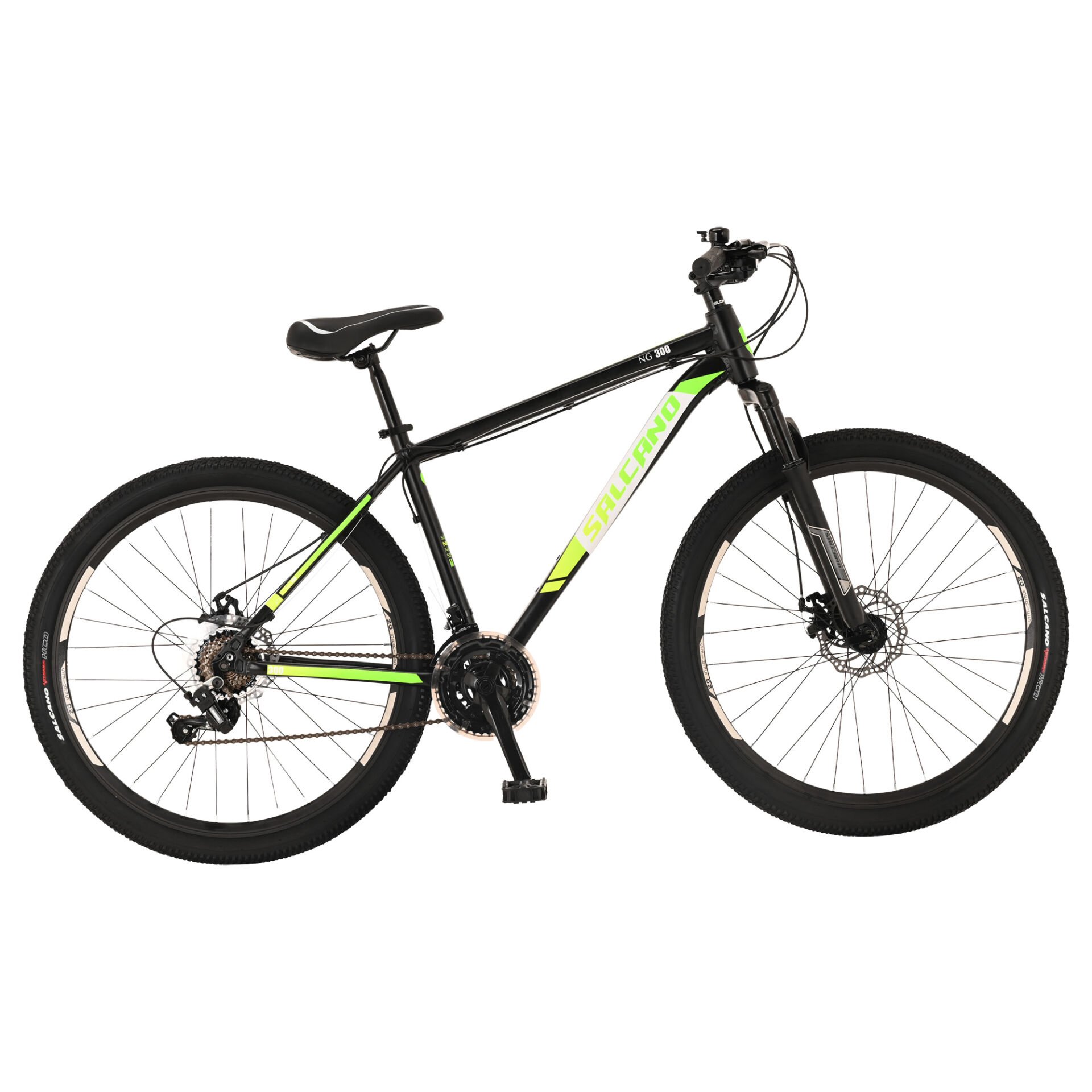 Salcano NG 300 27.5 Jant MD Mekanik Disk Fren Full Shimano 21 Vites Dağ Bisikleti 46 cm siyah yeşil