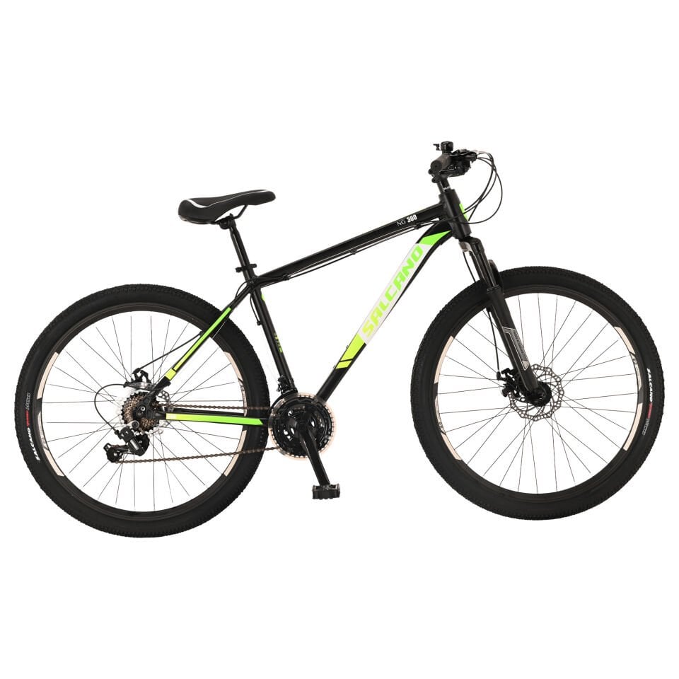 Salcano NG 300 27.5 Jant MD Mekanik Disk Fren Full Shimano 21 Vites Dağ Bisikleti 46 cm siyah yeşil