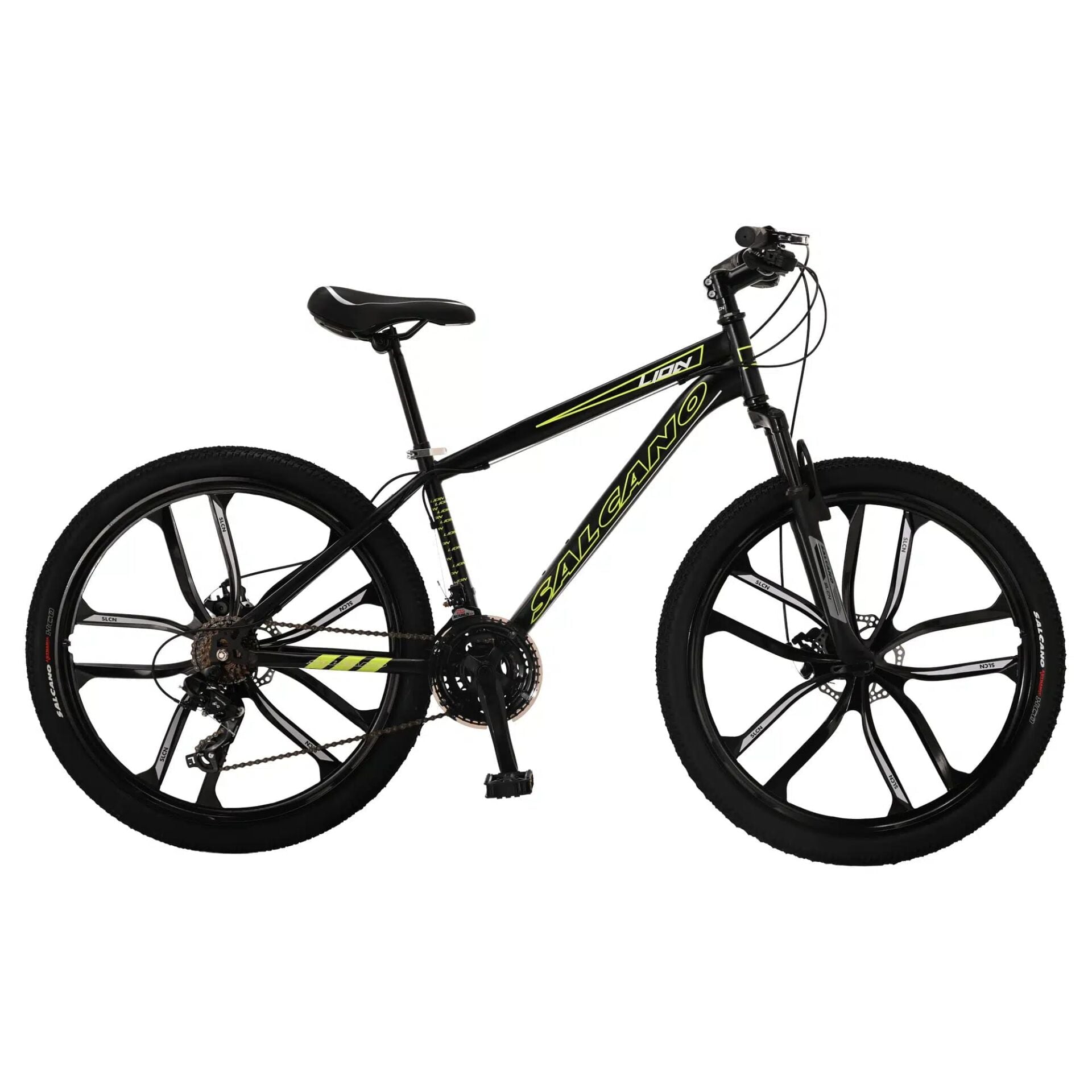 salcano lion 26 Mono md Dağ Bisikleti 15'' kadro mekanik disk fren ALUMİNYUM JANT siyah sarı