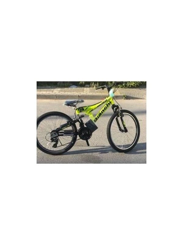 Bianchi Junior 24 Jant Full Shimano Çift süspansiyon Dağ Bisikleti sarı