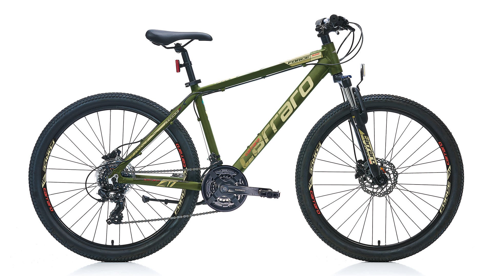 Carraro Force 720 27.5 Jant Full Shimano Hidrolik disk Dağ Bisikleti 43 Kadro haki yeşil