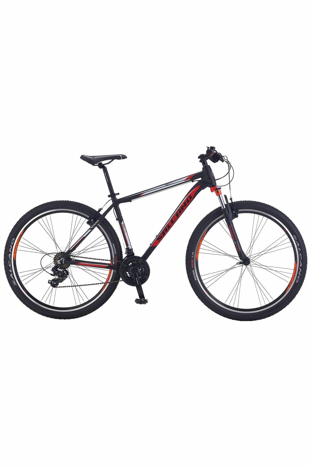 Salcano NG 650 29 Jant V Fren Full Shimano 21 Vites Dağ Bisikleti siyah kırmızı 19''