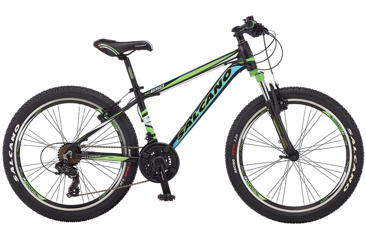 Salcano NG 650 29 Jant V Fren Full Shimano 21 Vites Dağ Bisikleti Kadro Siyah yeşl  turkuaz 21''