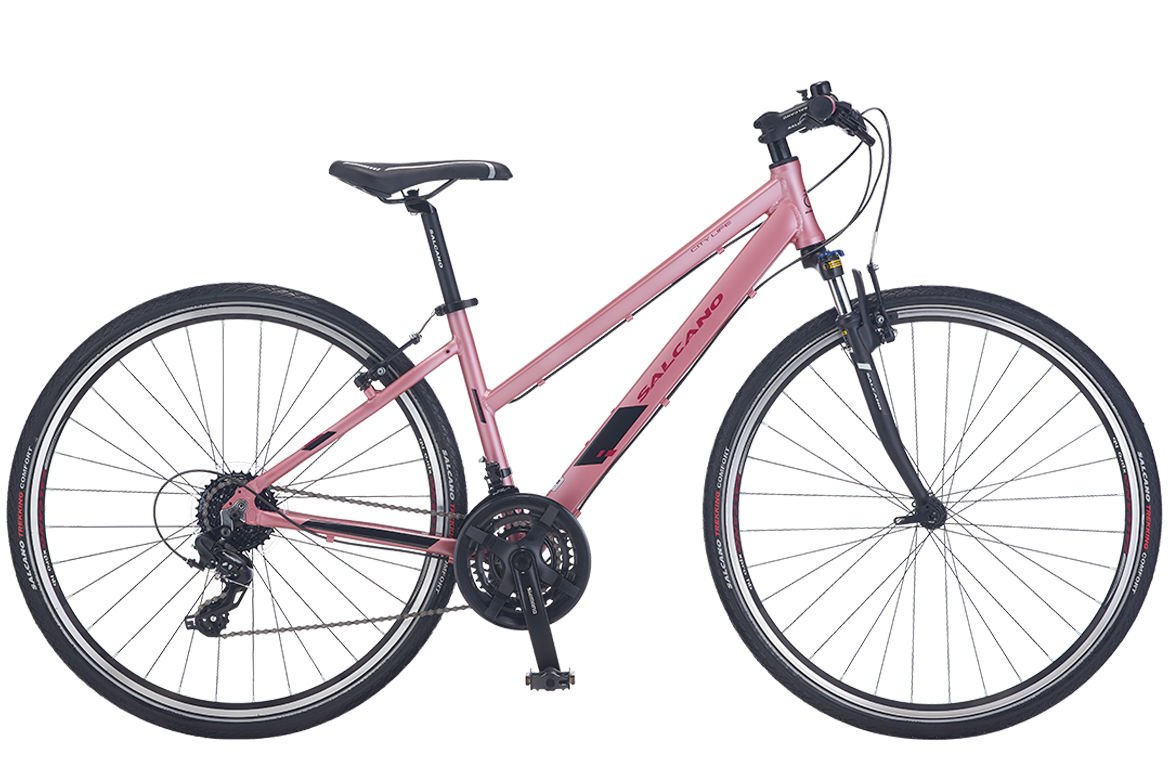 Salcano City life 21s Unisex V Fren Full Shimano 21 Vites Şehir ve Gezi Bisikleti Şeker Pembe