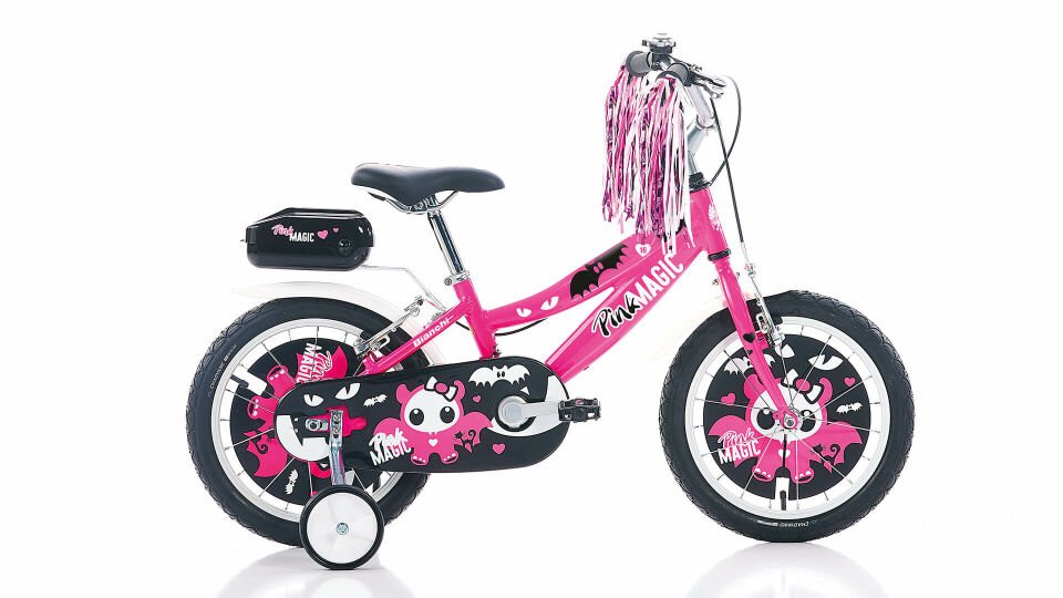 Bianchi Pink Magic 16 jant Hafif Aluminyum kadro kız bisikleti fuşya