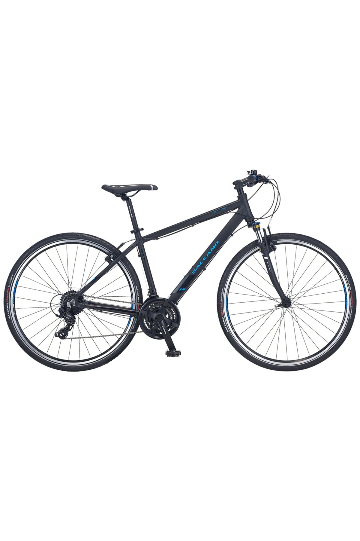Salcano City life 24s V 28 Jant Full Shimano 24 Vites - 18'' Şehir ve Gezi Bisikleti siyah mavi