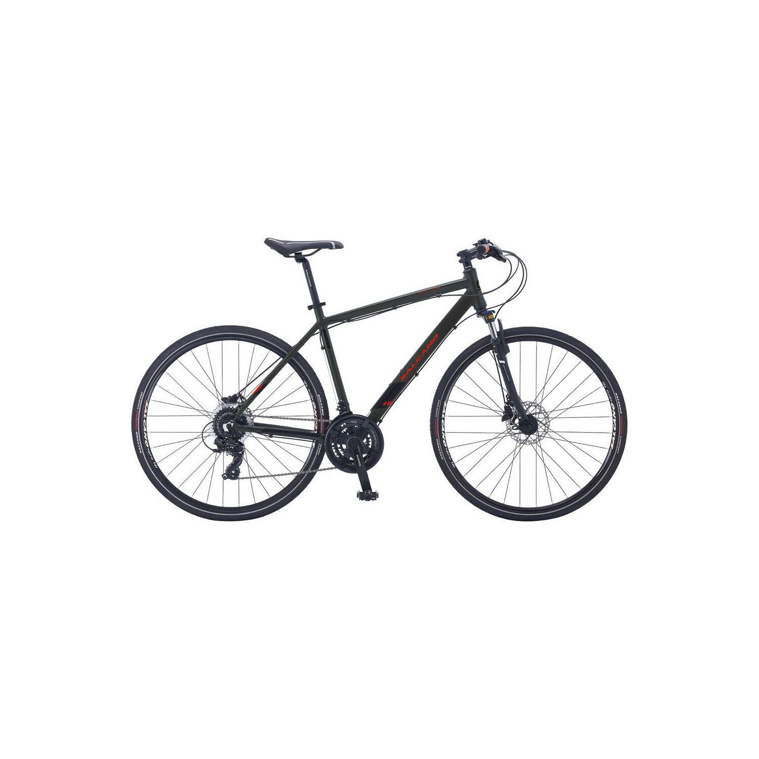 Salcano City life 21s HD Full shimano Hidrolik Disk fren Şehir ve Gezi Bisikleti Siyah-kırmızı 20''