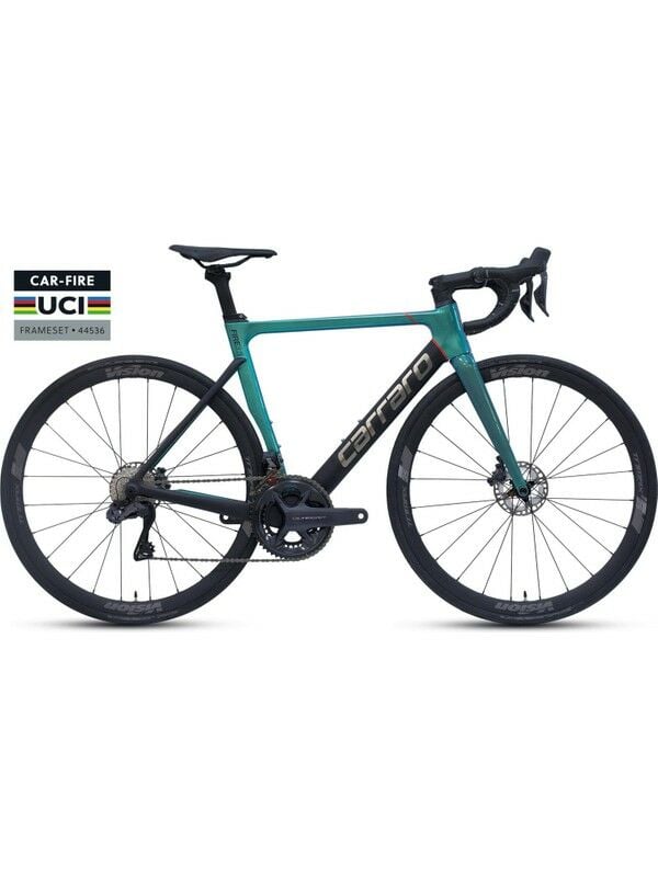 Carraro Fire 3.3 UCI Dİ2 Elektronik  Aero Yol Bisikleti Ultegra 53 cm 24 Vites Turkuaz-Mat Siyah