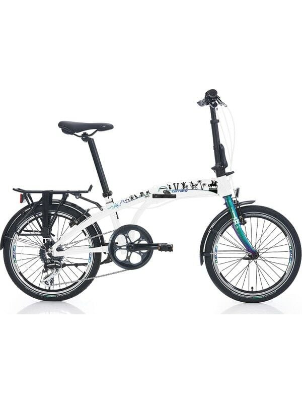Carraro Güzel Izmir 320H 20'' 8-V Vb Inci Beyazı-Siyah-Bukalemun Katlanır Bisiklet
