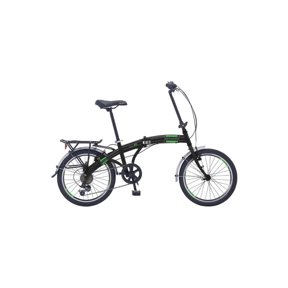 SALCANO SLCN 50 Katlanır Bisiklet parlak antrasit kırmızı shimano vitesli siyah yeşil