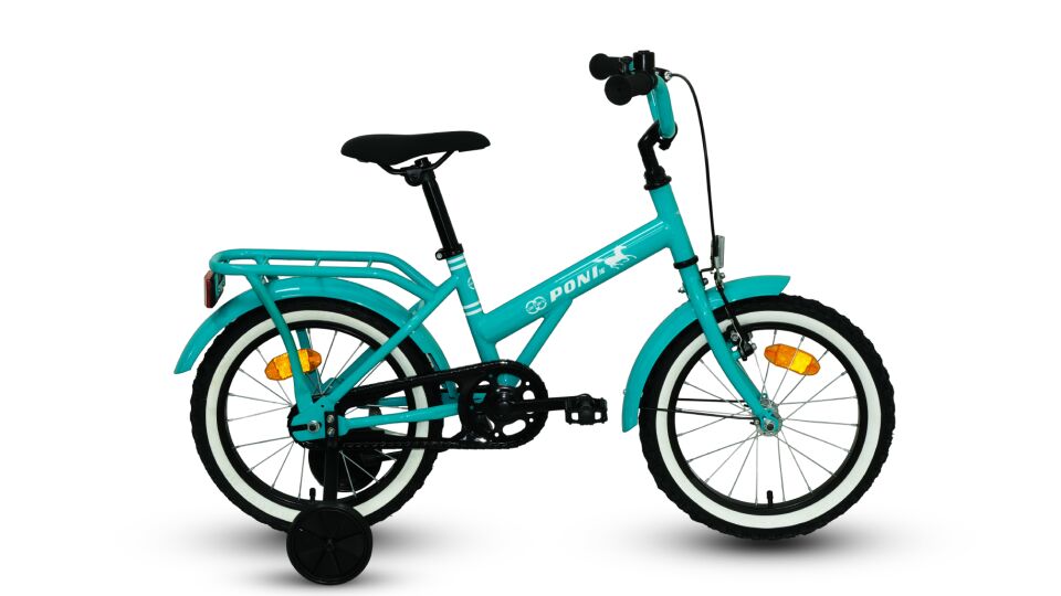 Carraro Poni 16 16 Jant Çocuk Bisikleti Unisex Mavi Beyaz yeşil