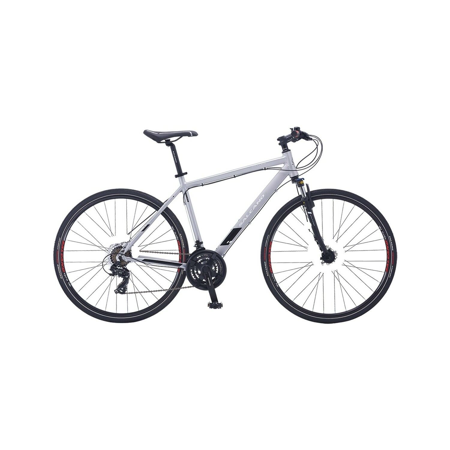 Salcano City life 21s Şehir ve Gezi Bisikleti V Fren 28 Jant 18'' Kadro Full Shimano gri