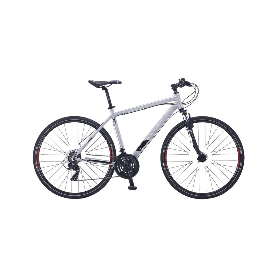 Salcano City life 21s Şehir ve Gezi Bisikleti V Fren 28 Jant 18'' Kadro Full Shimano gri