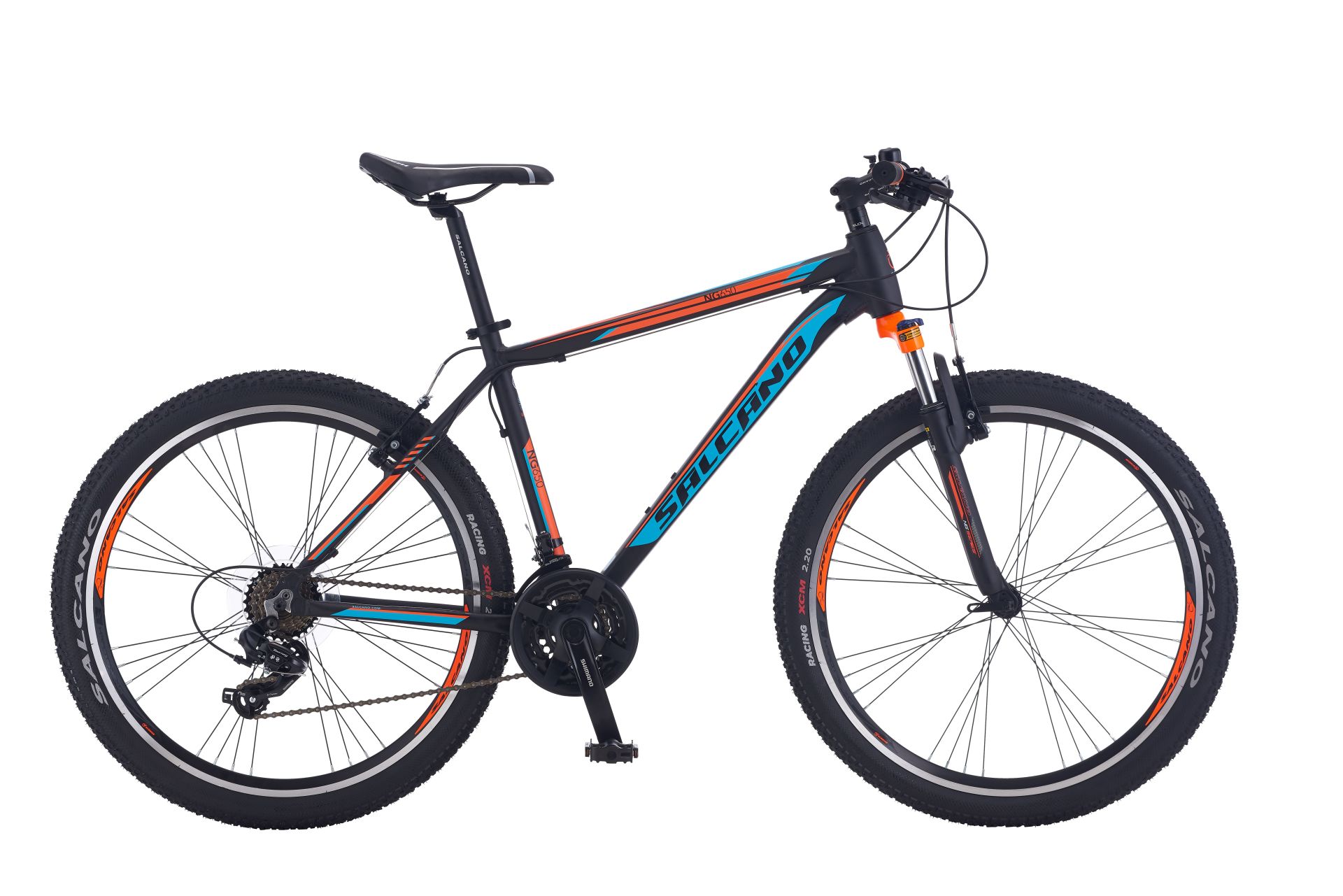 Salcano NG 650 26 V Full Shimano 21 Vites Dağ Bisikleti siyah turuncu turkuaz
