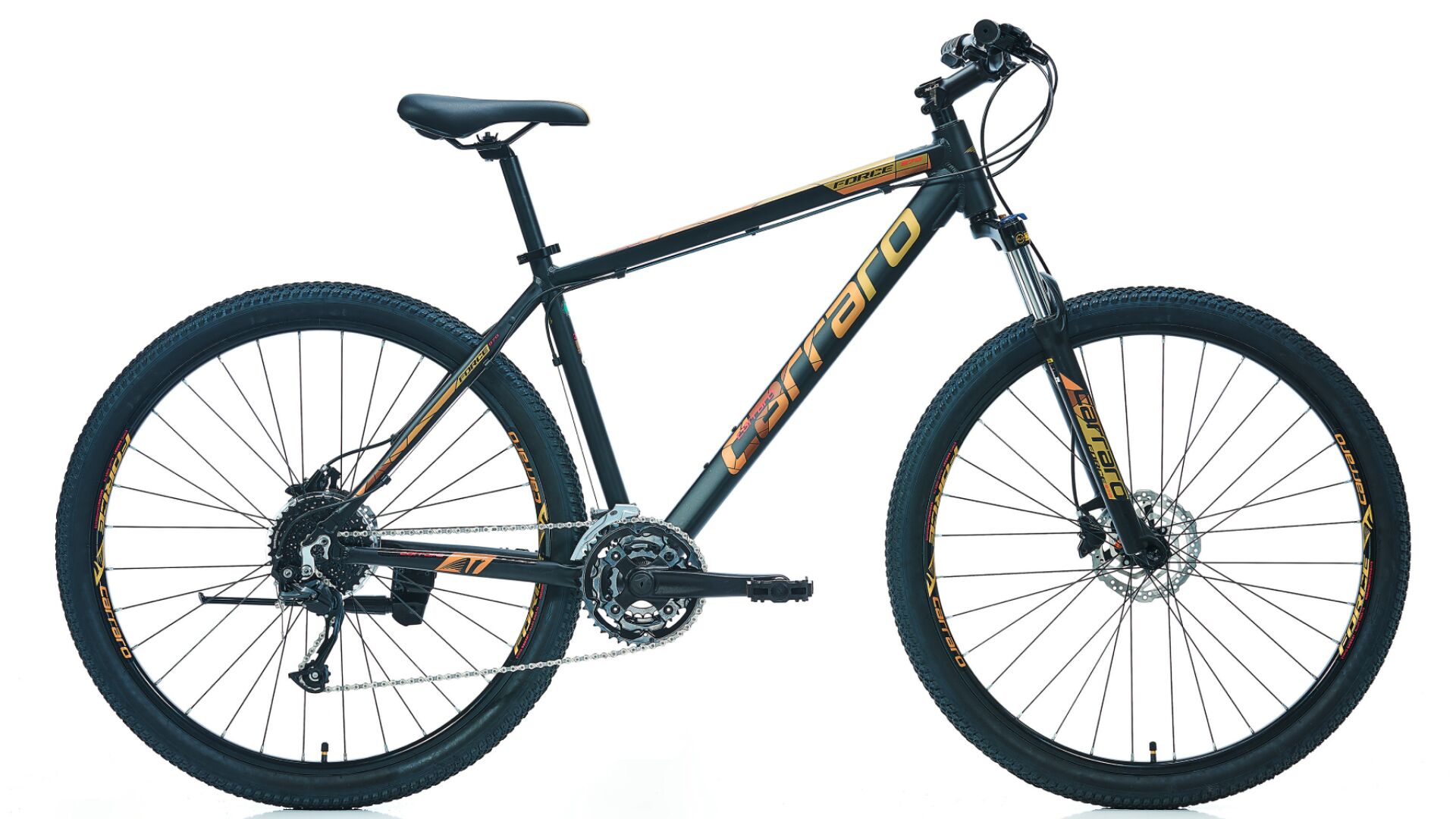 Carraro Force 770 C 27,5 Jant 18-Vites Full Shimano Hidrolik Disk Siyah 43cm Carraro Force 770 C 27,5 Jant 18-vites Full Shimano Hidrolik Disk Siyah 43cm Siyah Altın