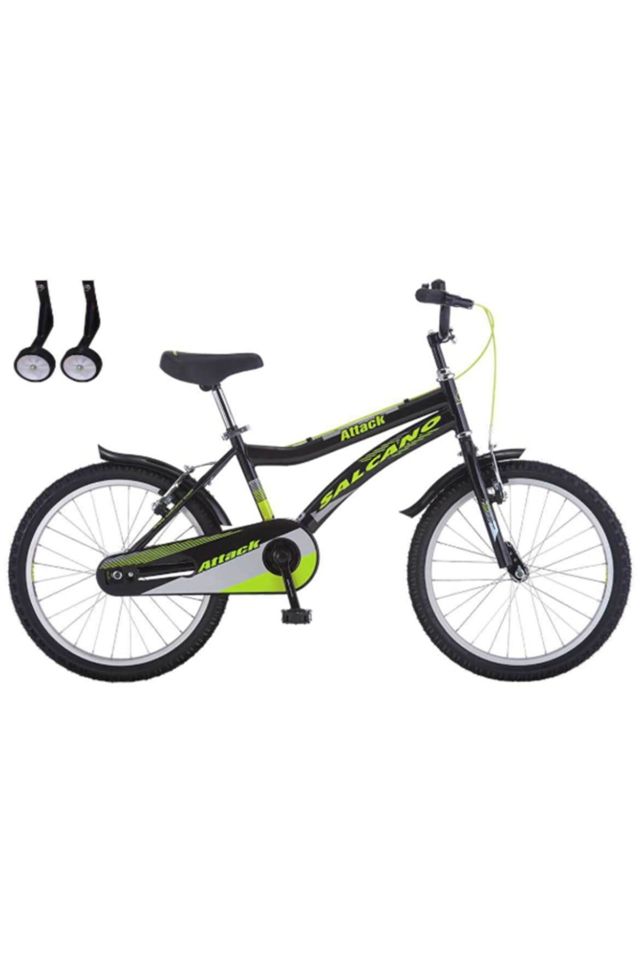 Salcano Attack 20 Jant Çocuk Bisikleti Siyah siyah sarı