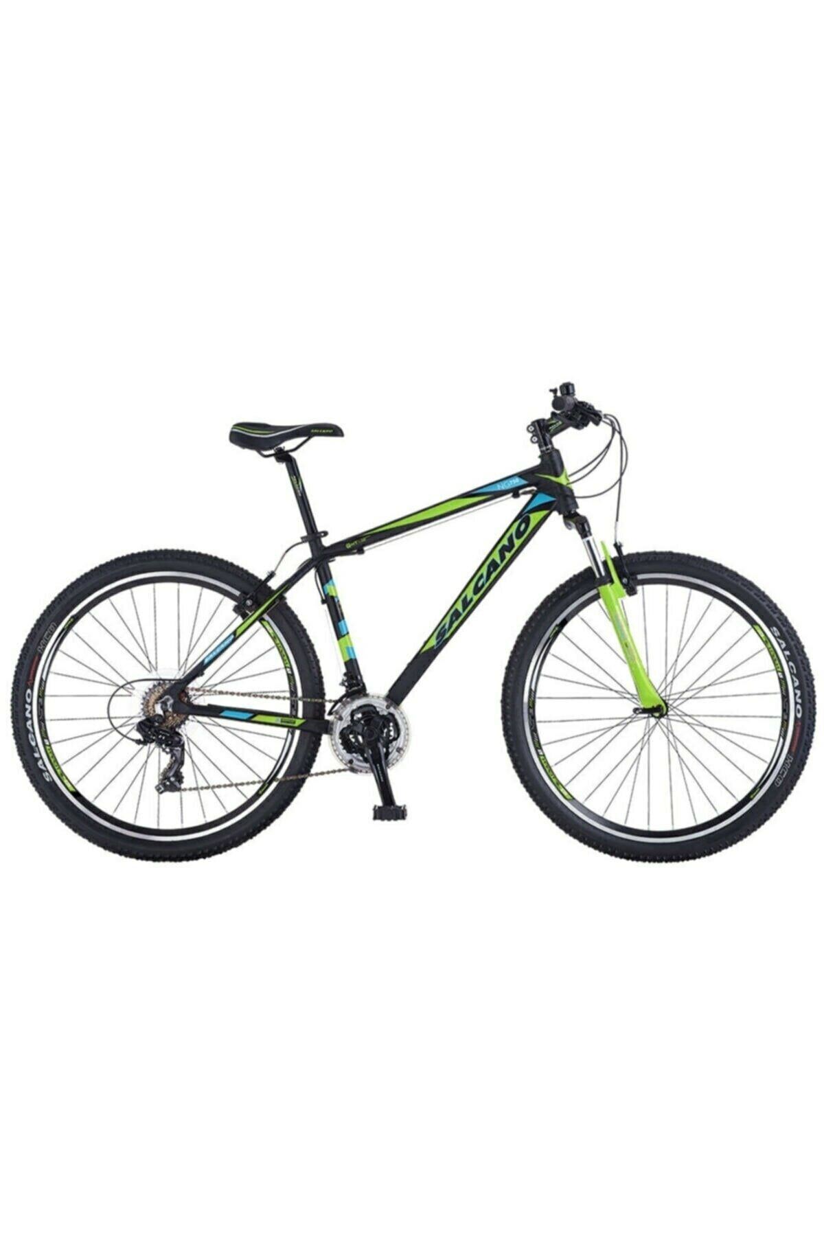 Salcano NG 750 26 jant V fren Shimano 21 Vites 18'' Dağ bisikleti Siyah siyah yeşil turkuaz