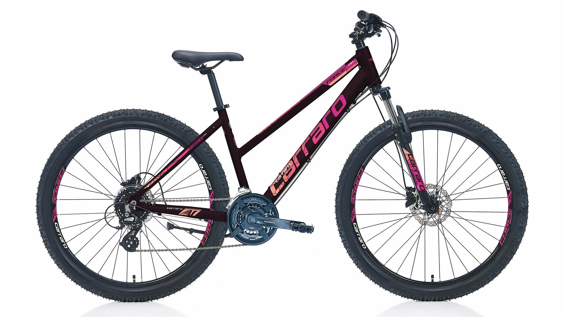 CARRARO FORCE 621 HD 26 JANT Hidrolik Disk Fren Kadın bisikleti Full Shimano 38 cm kadro