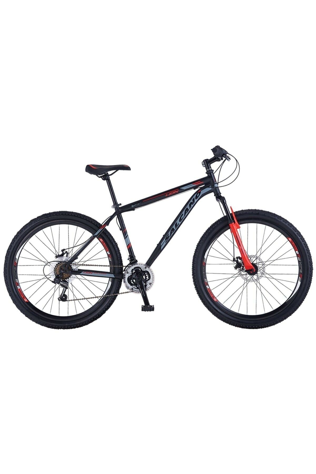 salcano lion 26 hd 18''Hidrolik disk Fren Shimano 21 Vites Dağ Bisikleti siyah kırmızı