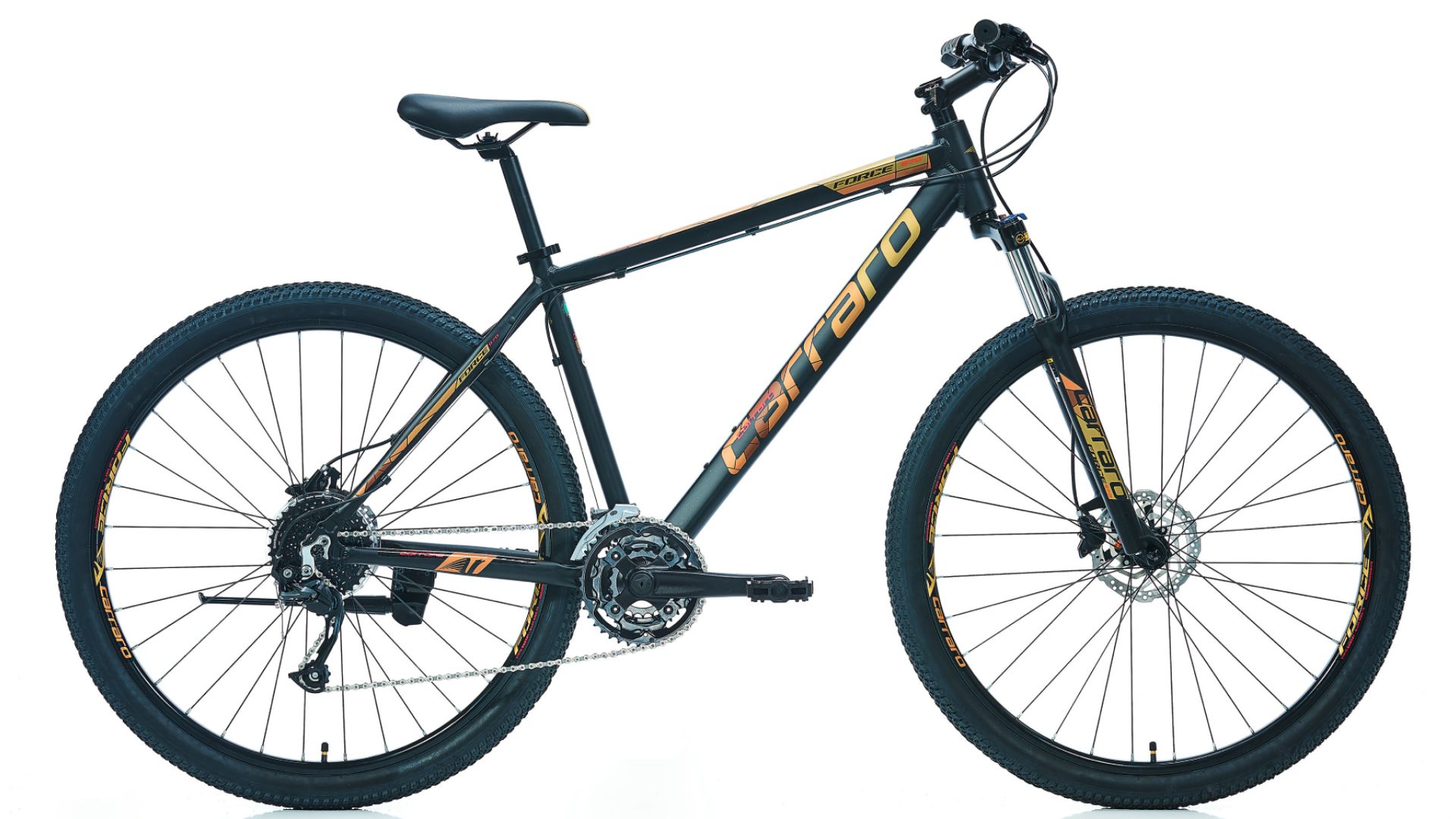 Carraro Force 770  27,5 Jant 27-Vites Full Shimano Hidrolik Disk Siyah 43cm Carraro Force 770  27,5 Jant 27-vites Full Shimano Hidrolik Disk Siyah 43cm Siyah Altın