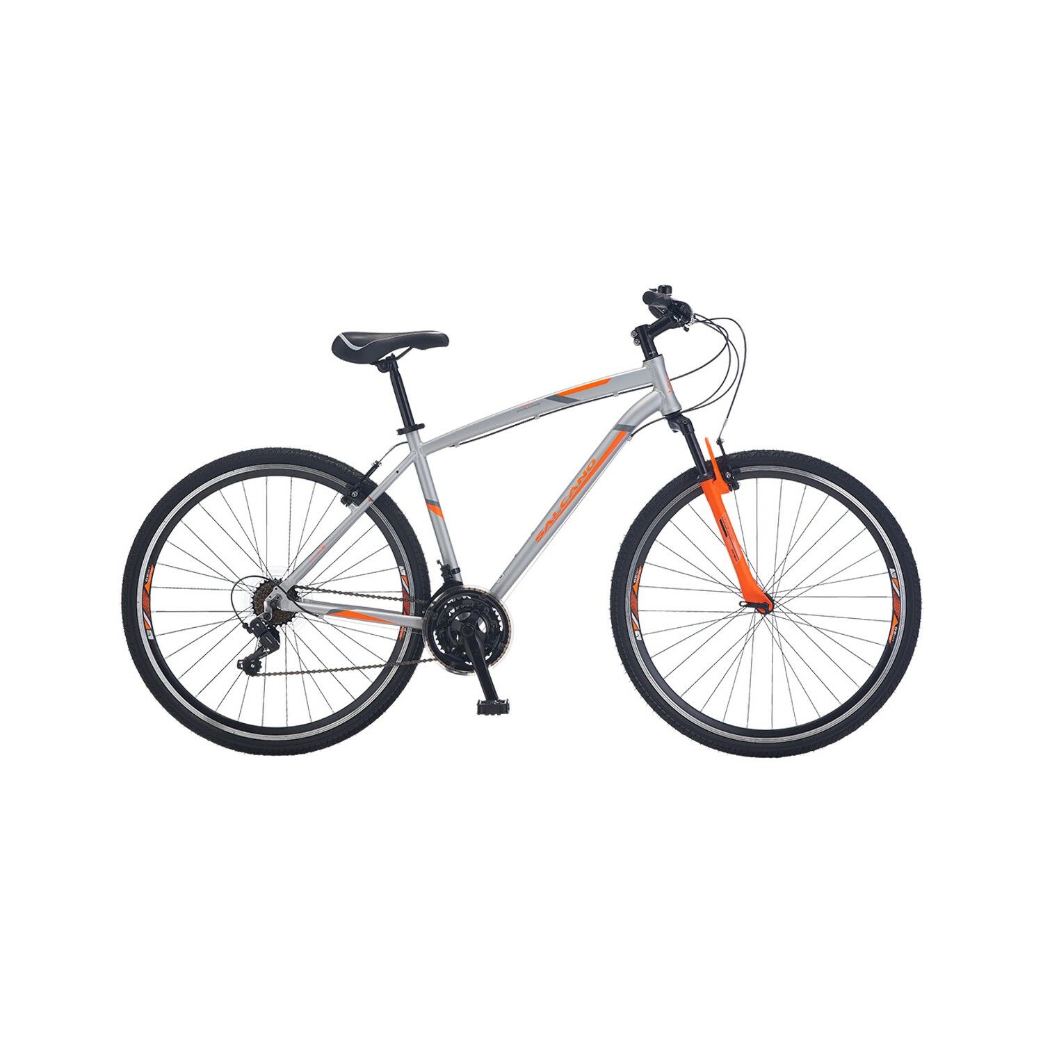 Salcano City Lion HD hidrolik disk fren 19'' Şehir Gezi bisikleti gri kırmızı
