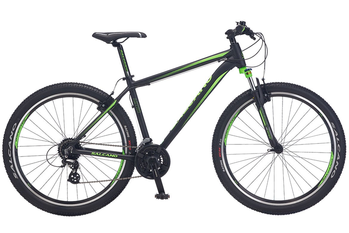 Salcano Astro 27,5 HD DAĞ BİSİKLETİ SHİMANO ALTUS 24 VİTES 18'' kadro Hidrolik disk fren siyah yeşil